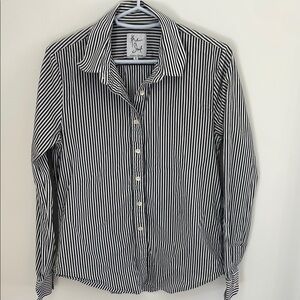 The Shirt by Rochelle Behrens Black and White Button Down Shirt